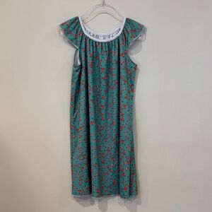 Roller Rabbit Teal and Red Kids Nightgown